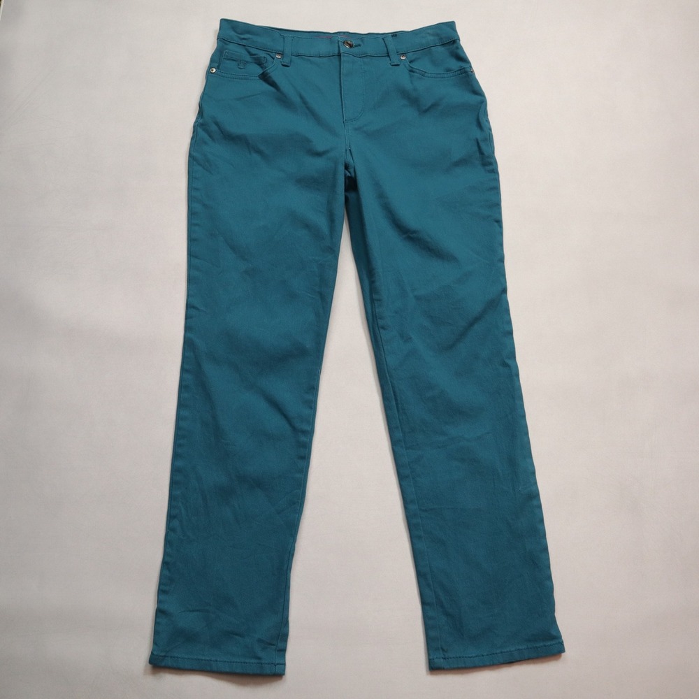 Gloria Vanderbilt Green Amanda Tapered Stretch Streetwear Colorful Y2K‎ Beach 6S